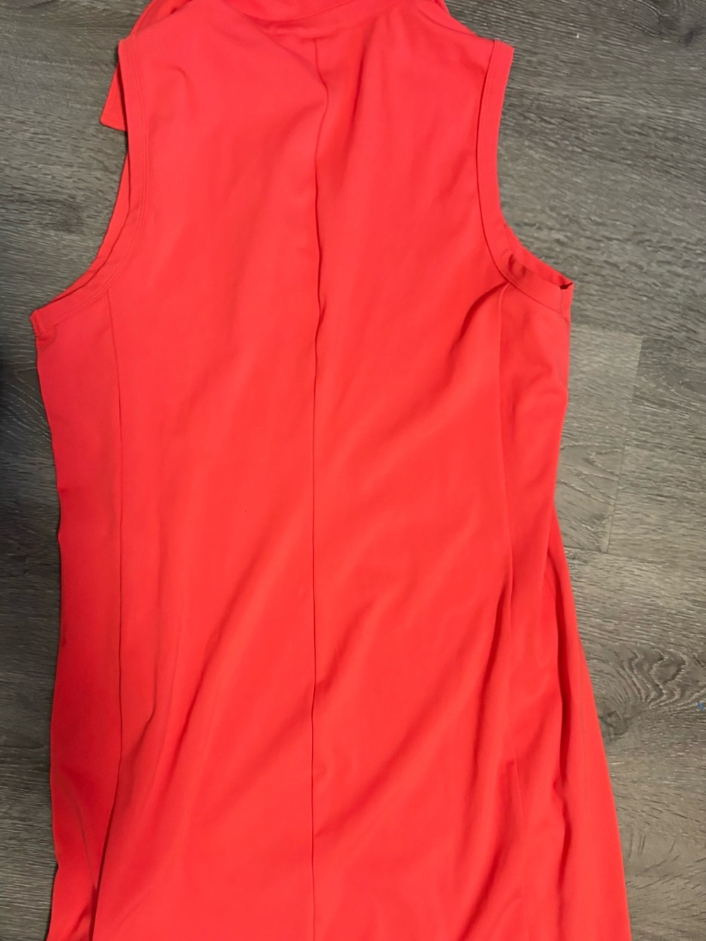 Lole Coral-Red Sleeveless V-Neck Midi Dress - Picture 4 of 6